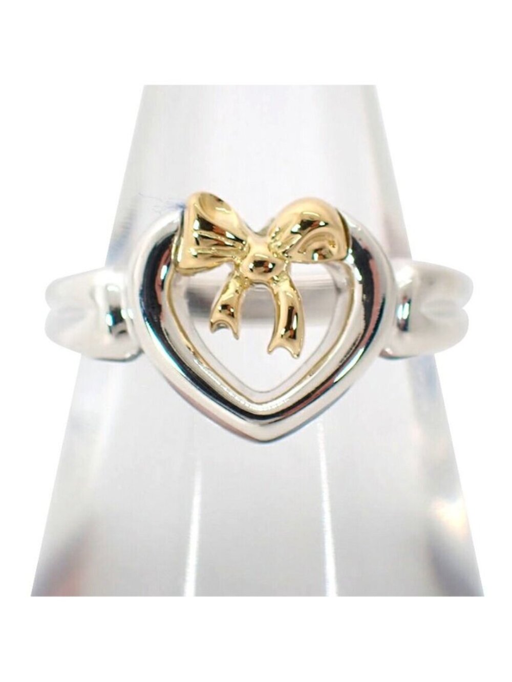 Tiffany & Co 925/750 Heart Ribbon Ring